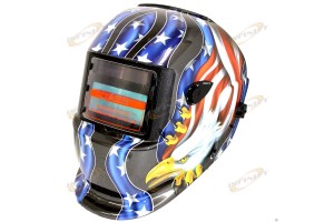American Eagle Flag Solar Auto-Darkening Welding Helmet Fast Responds Tig Mig